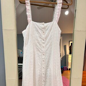LPA eyelet dress white - size small